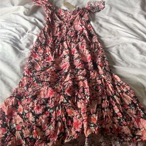 Rewind Floral Pink and Black Dress